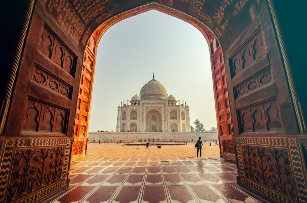 View-of-taj-Mahal-from-Entrance-scaled